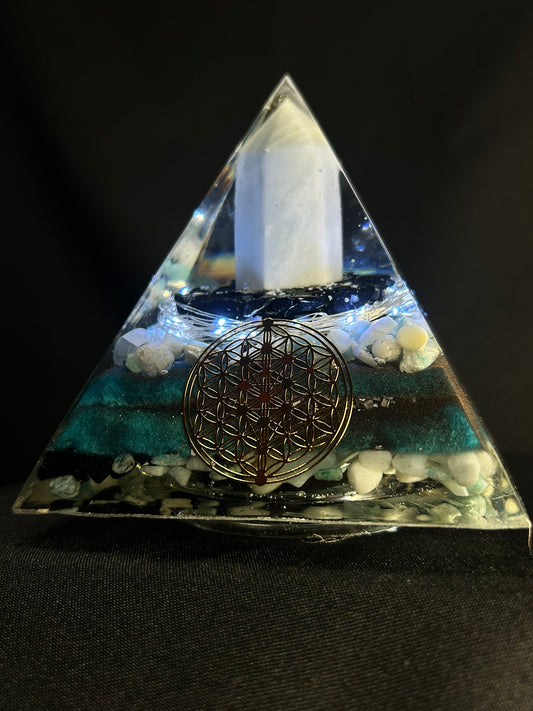 Amazonite Black Tourmaline Lamp